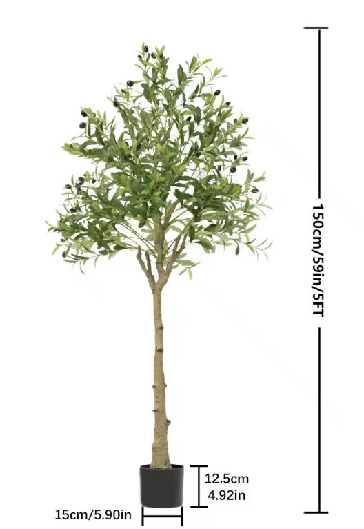 Olivovník európsky - výška 150cm - umelá rastlina