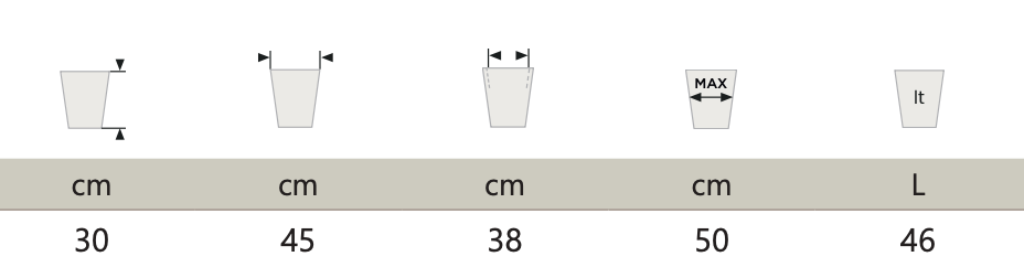 Kvetináč Titano - 80 cm šírka, rôzne farby