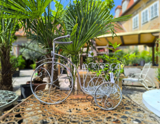 Provensálsky kvetináč - bicykel