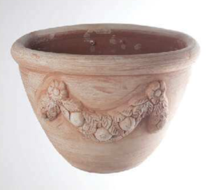 Gerla Ghirlanda, zavesný terakota kvetináč, šírka 31cm